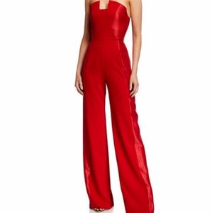 Sizzling Red, Black Halo Lena Tuxedo Jumpsuit